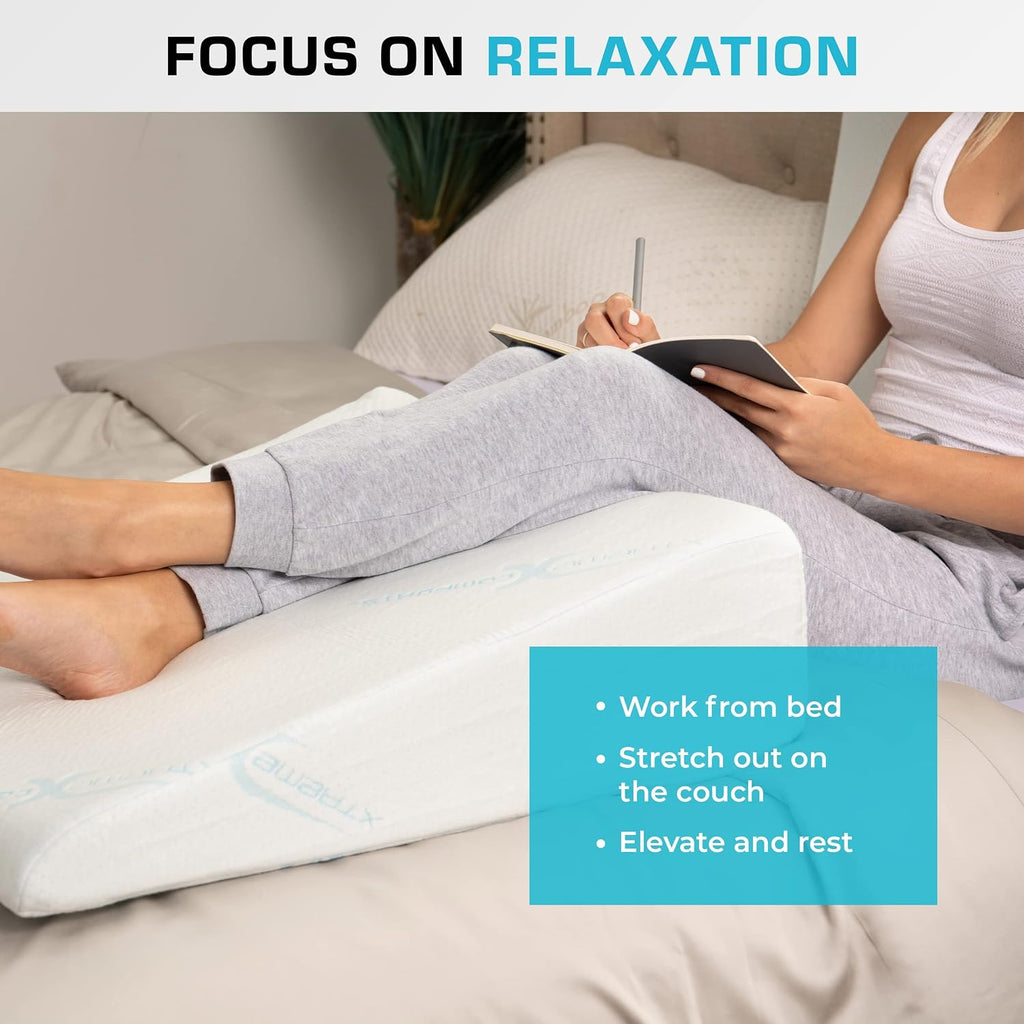 Xtreme Comforts Wedge Pillow Headboard | 7 Inch Bed Wedge Pillow Cushion for Sleeping, Reading, and Lounging | Multi-Use Support for…