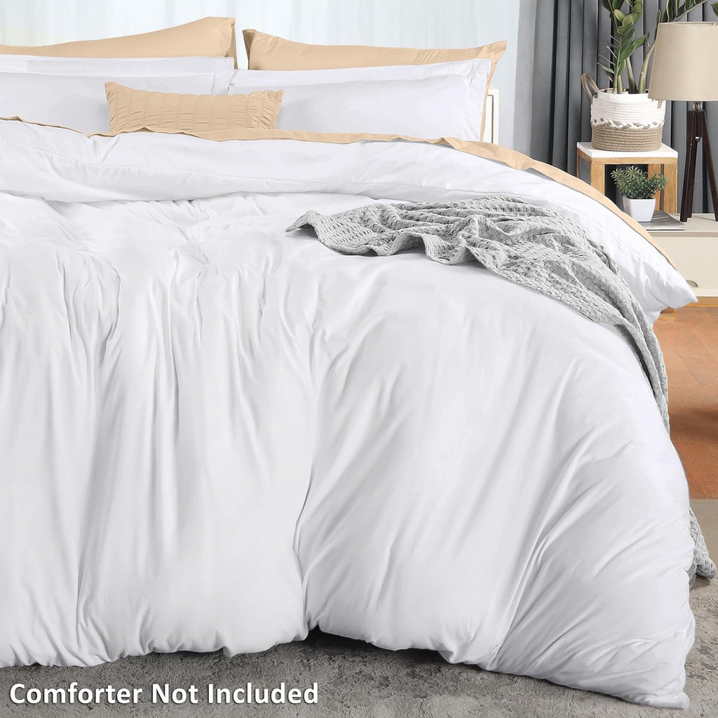 Utopia Bedding Duvet Cover California King Size - 3 Piece with Zipper Closure - 1 Comforter Cover 104X98 Inches & 2 Pillow Shams 20X36…