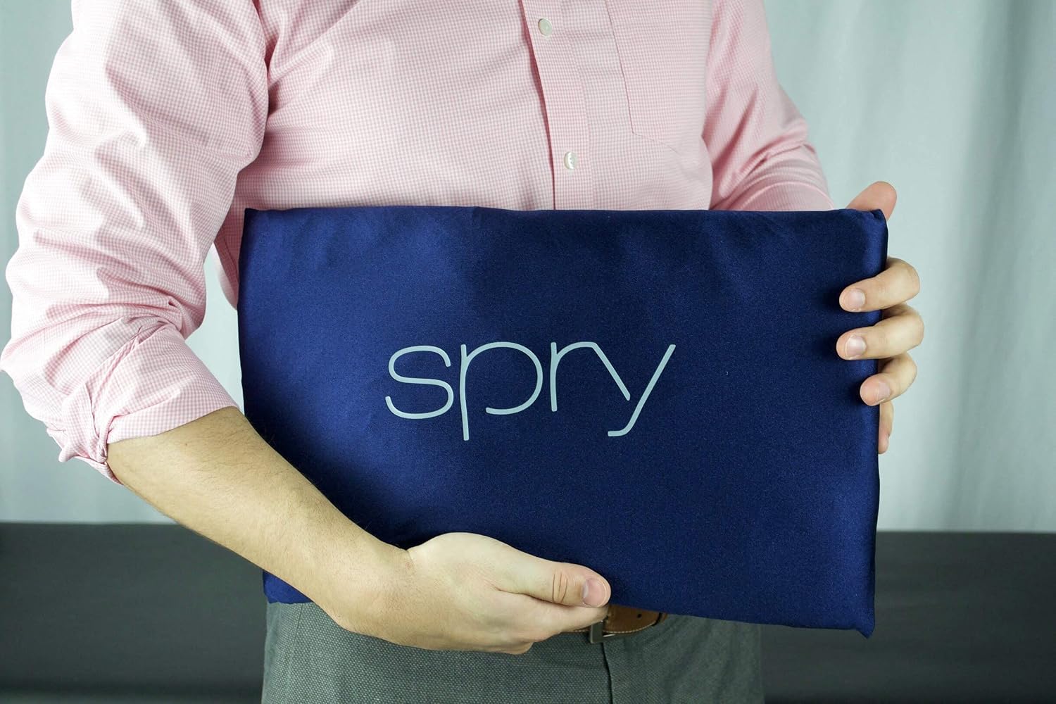 Spry Recovery Pillow Supportive Contouring Pillow with Adaptive Flo-Form Technology Great for Neck and Back Pain (Blue)