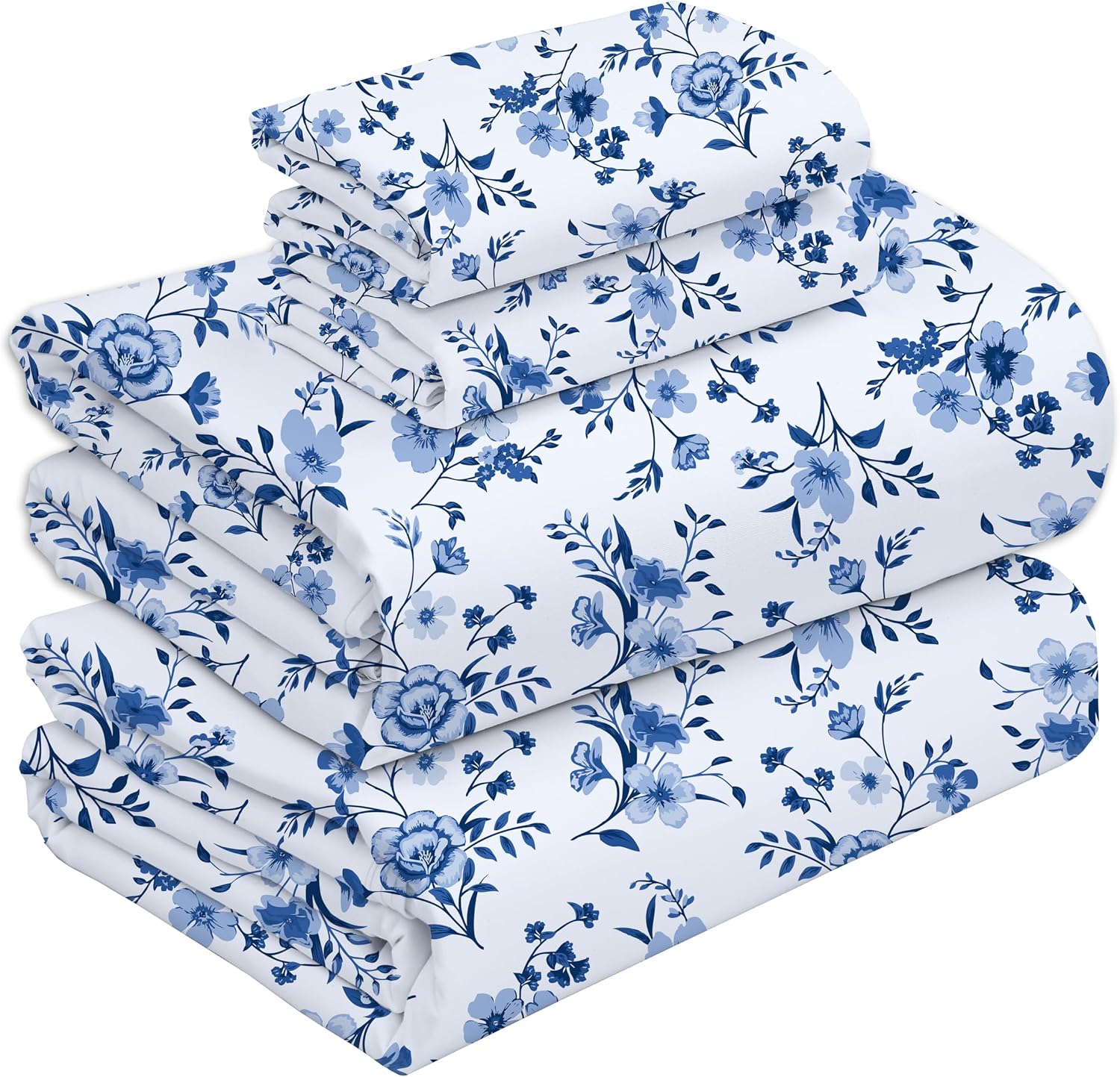 Ruvanti 100% Cotton Percale Sheets Split King Size – Crisp Cooling Bed Sheets for Hot Sleepers, Deep Pocket 16”, Soft Breathable & Durable…