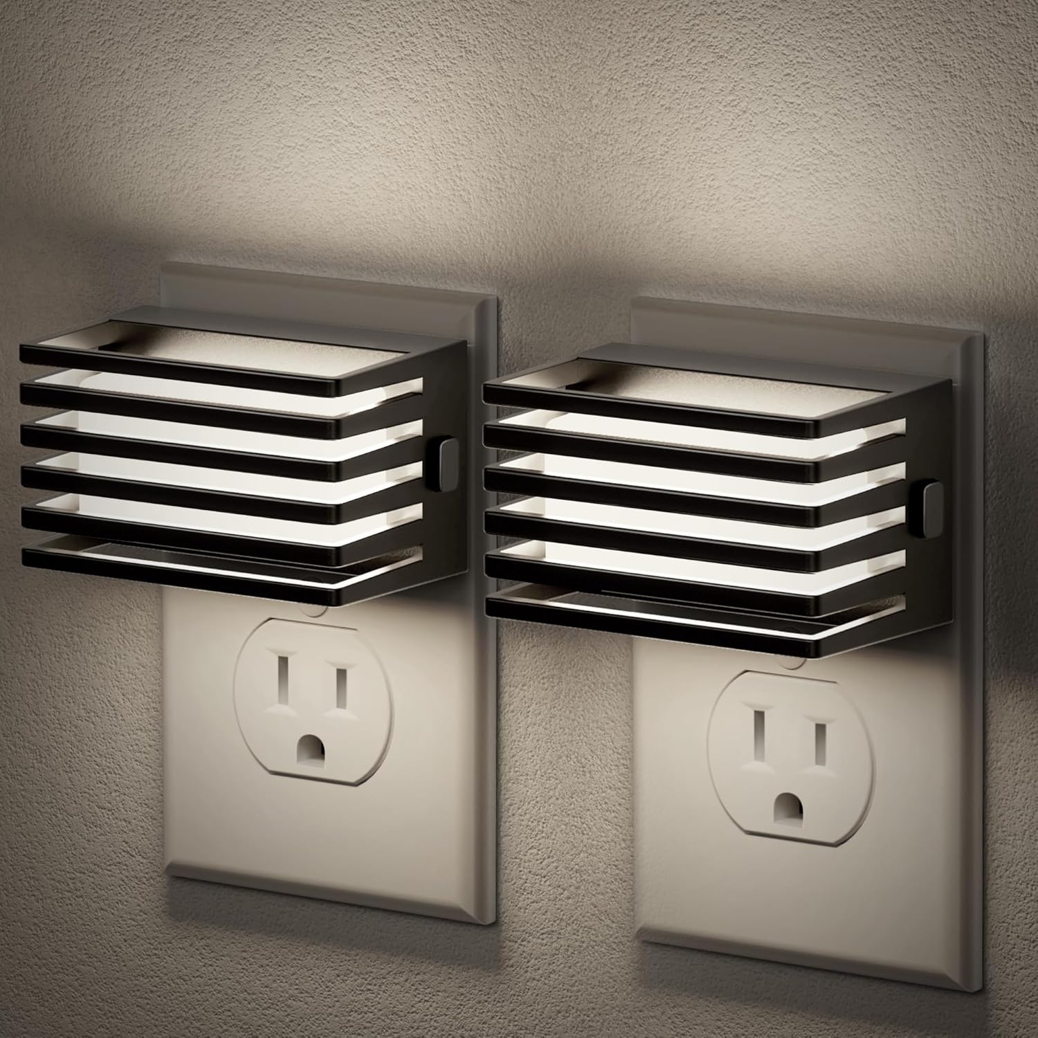 JandCase LED Night Light, [2 Pack] Night Lights Plug into Wall with Dusk to Dawn Sensor, Dimmable Plug in Night Light, Adjustable…