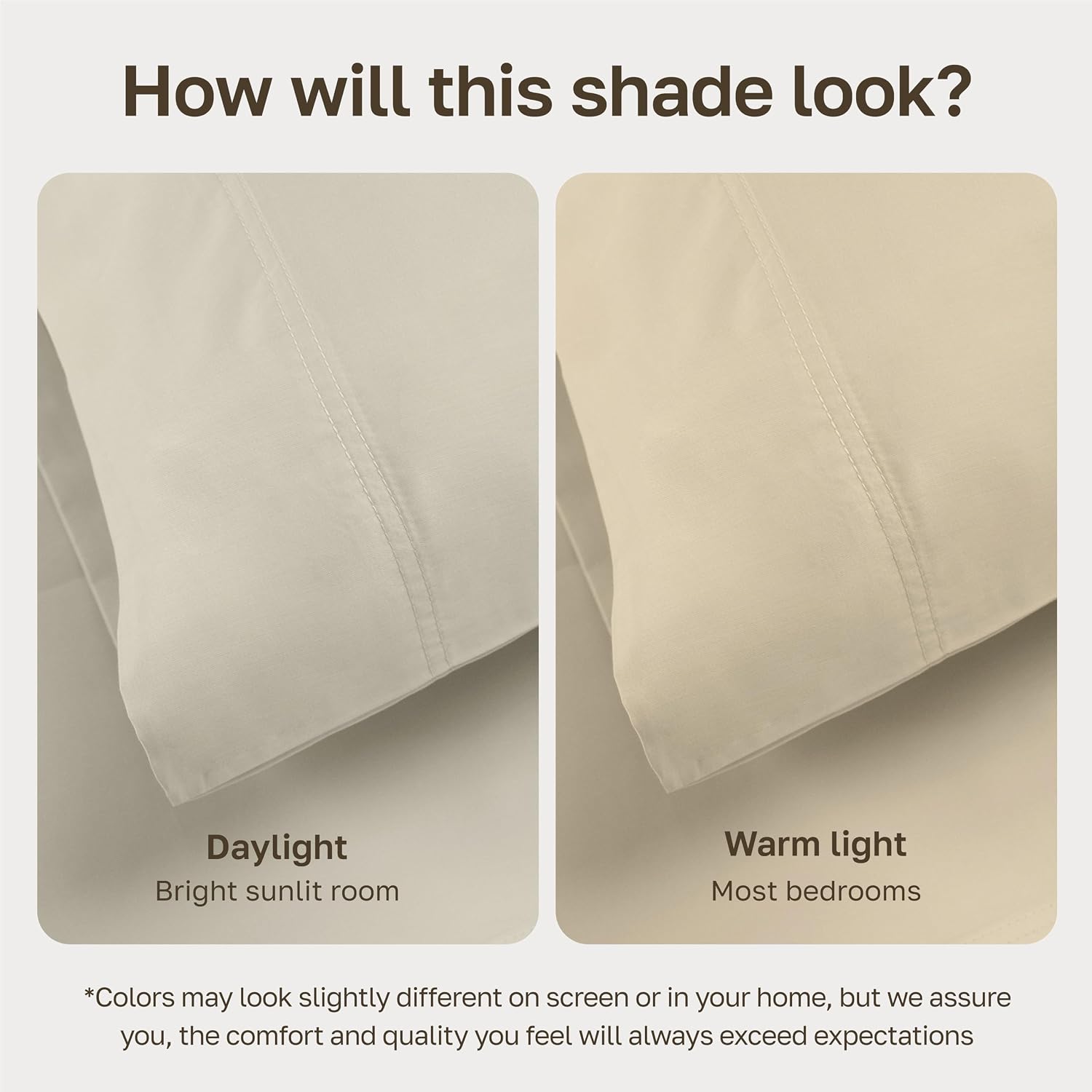 CaliforniaDesignDen Luxuriously Soft 600 Thread Count, 100% Cotton Set of 2 Cases, Crisp Pillowcases Queen Size Set of 2 Fits Standard & Qu…