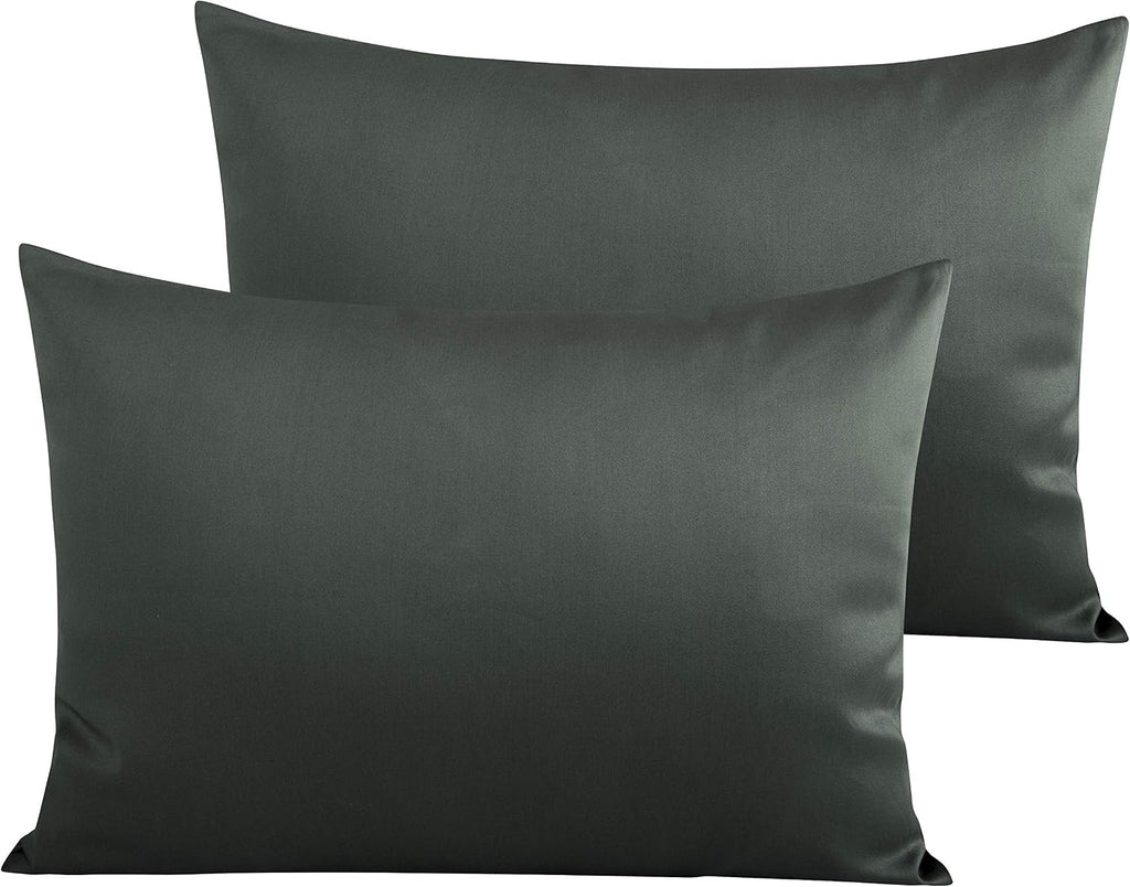 NTBAY Egyptian Cotton Queen Pillowcases - Set of 2, 500 Thread Count Cotton Pillowcases - Soft and Breathable Envelope Closure Pillow…