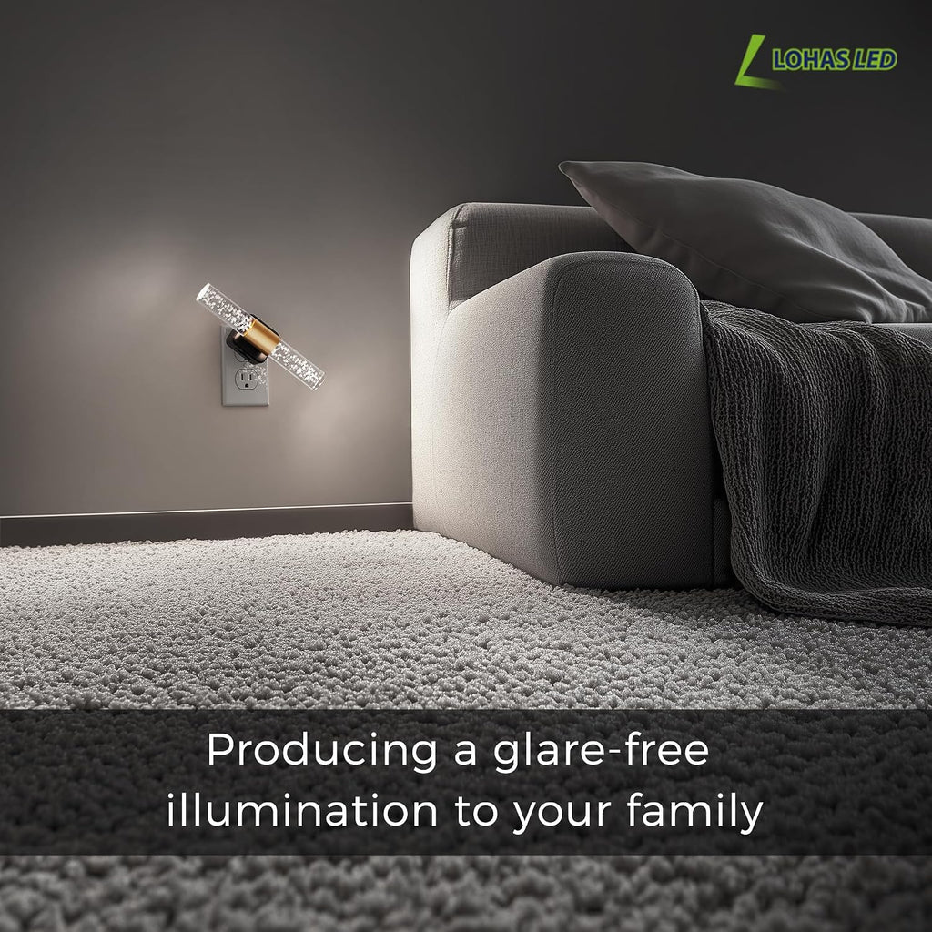 L LOHAS LED Bright Night Light, Night Lights Plug into Wall, 180° Rotating, Daylight White 5000K, Auto Light Sensor, Dimmable Nightlights…