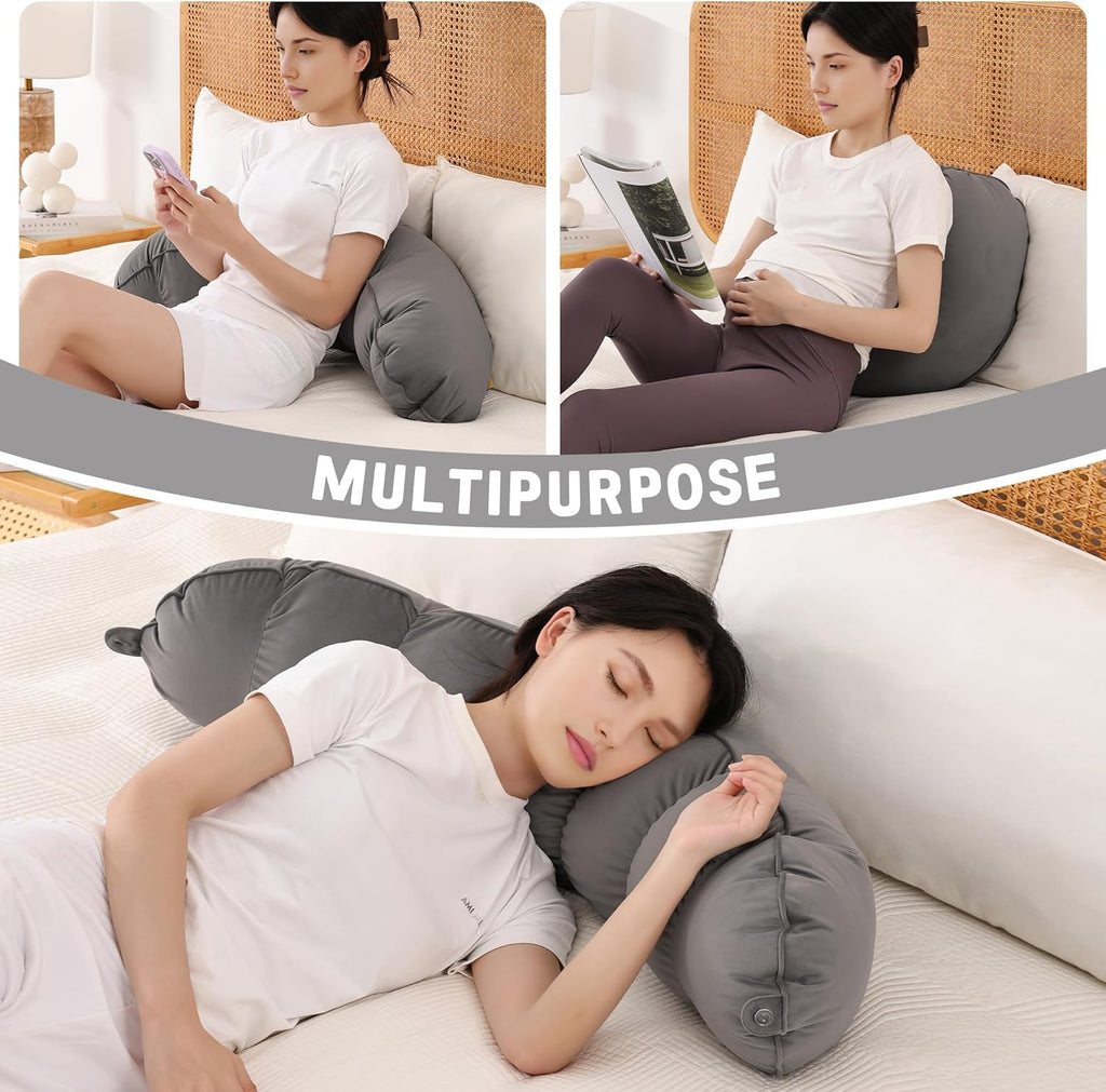 Peallow(Pat. Pend) – Long Round Body Pillow for Adults, Bolster Pillow for Sleeping, Soft and Supportive Pillow for Sleeping & Lumbar…