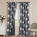 Myskyhome MYSKY HOME Floral Blackout Ceiling Curtains 96 Inches Long 2 Panels Set - Black Out Thermal Insulated Energy Efficient Modern Spr…