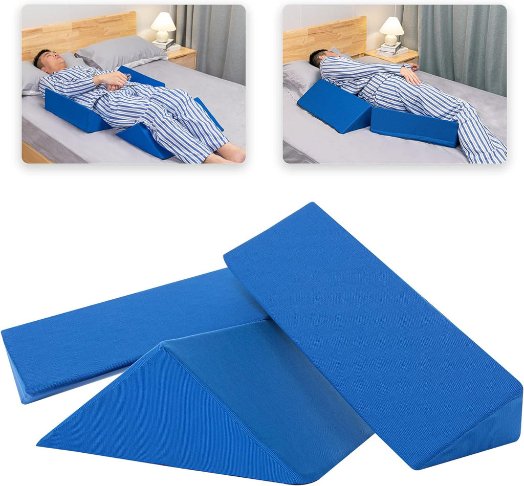 Fanwer Positioning Wedge Pillow for Side Sleeping (3 in 1), 40 Degree Triangle Bed Wedges & Body Positioners for Back Pain, Preventing Beds…