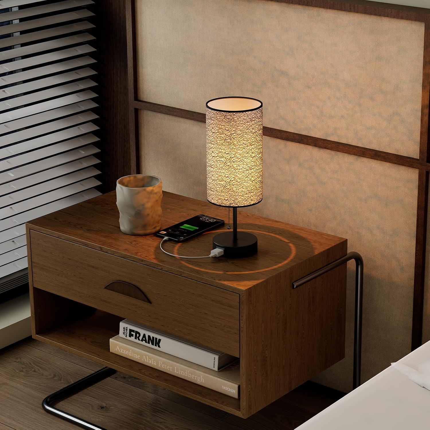 YIDPU Table Lamp for Bedroom, Nightstand Lamp for Bedside with AC Outlets, Adjustable 3color LED Light Desk Lamp for Home Decor, Included…