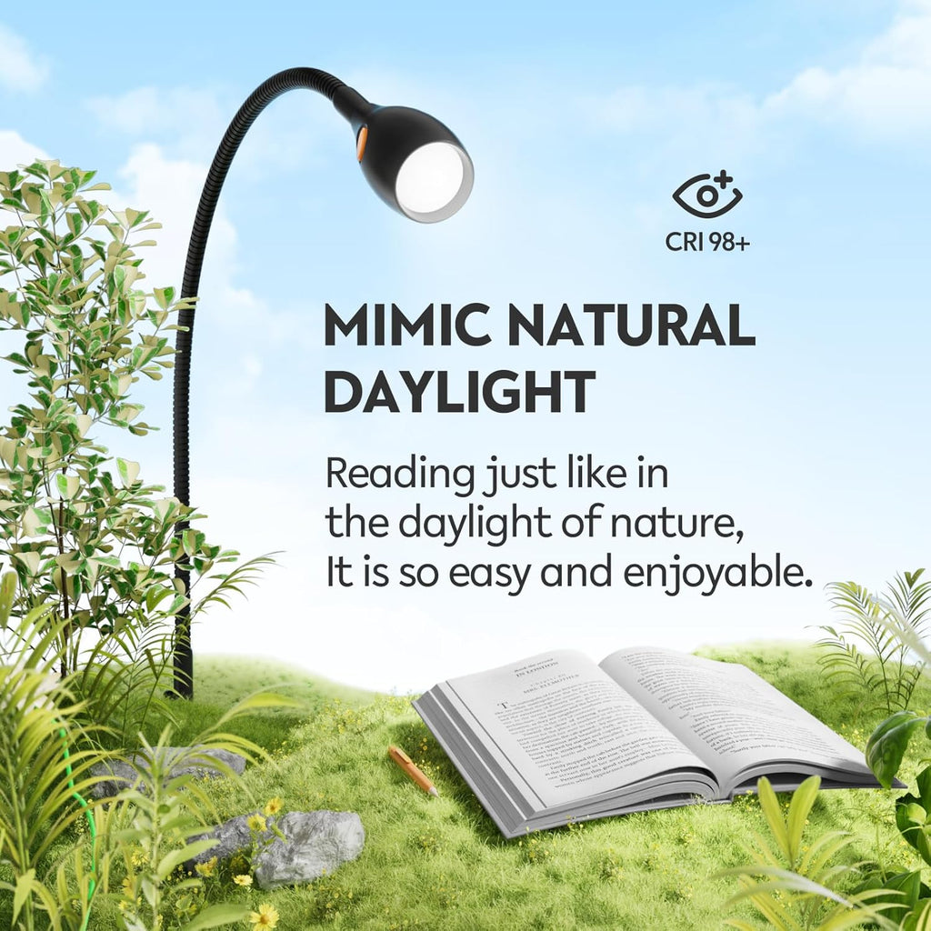 acegoo Wall Mounted Minimalist Bedside Reading Light, Wooden Headboard Mount Flexible Neck Book Light, Handy Lamp Head Switch, CRI 98+…