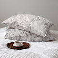 Chuffed 100% French Linen Pillow Cases Sketch Floral Print, Farmhouse Floral Stone Washed Pillow Shams with Envelope Closure Soft Breathabl…