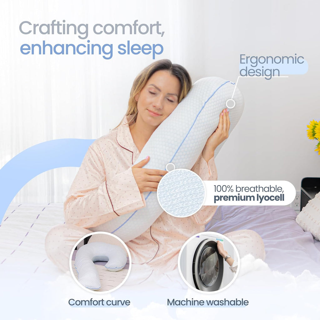 Contour Swan Body Pillow w/Pillowcase Cool XL - As Seen on TV