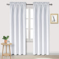 Dwcn Blackout Curtains for Bedroom – Thermal Insulated Energy Saving Drapes for Living Room, Greyish White, W 38 x L 84 Inch, Set of 2 Rod…