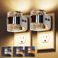 L LOHAS LED 2 Pack 3CCT Night Lights Plug into Wall, 3000K/4000k/5000K Adjustable Color Temperature Night Light, Bubble Nightlight with…
