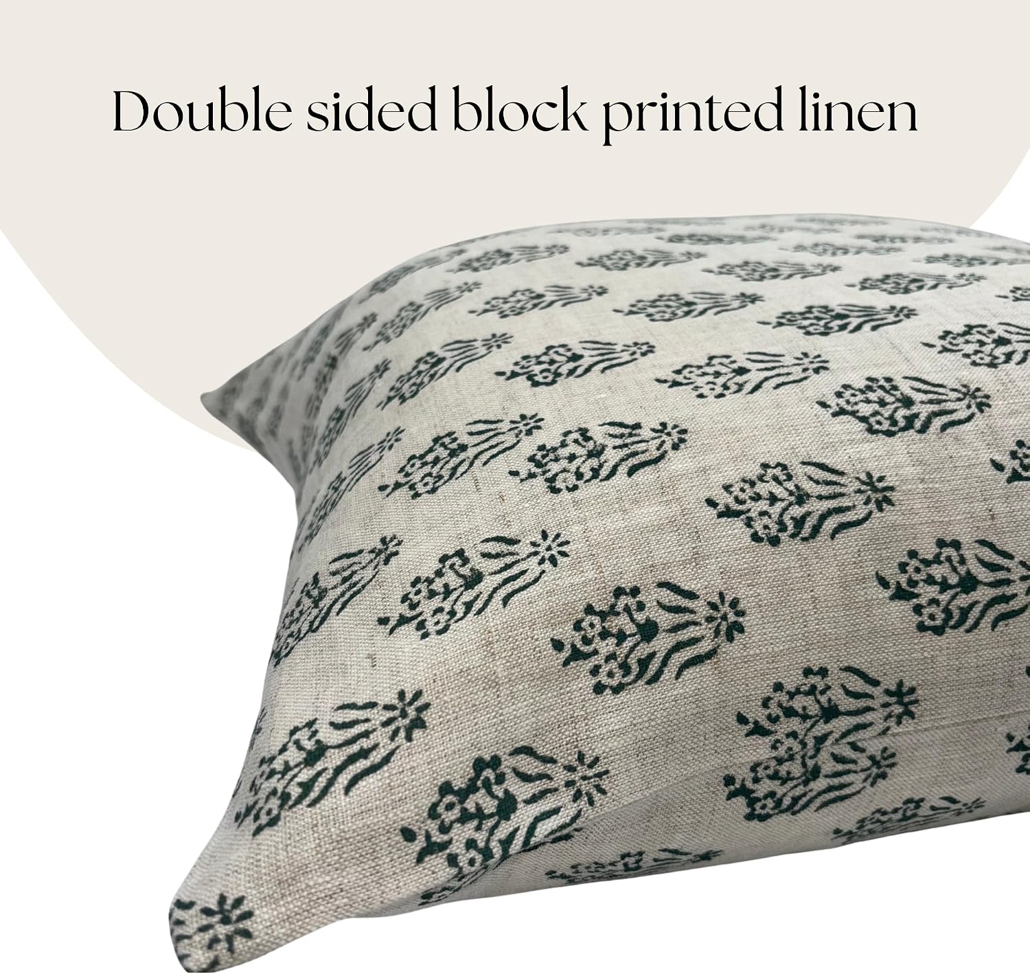 LineandLoop Linen Green Pillow Throw Pillow Covers 20x20 inch Pillow Farmhouse Style Spring Decorative Pillow Covers for Couch Living Room,…
