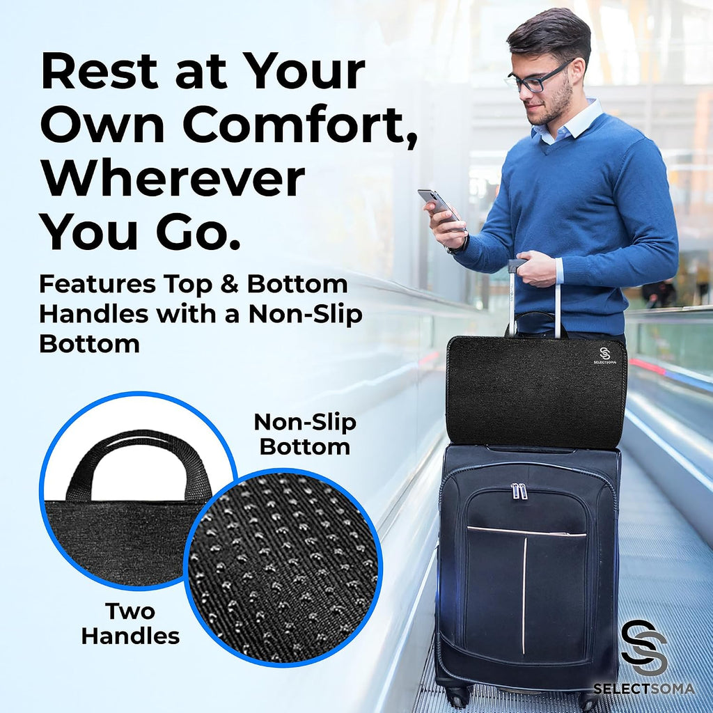 SelectSoma Travel Gel Seat Cushion for Long Sitting - Travel Pad for Car, Truck, Office Chair, Wheelchair - Cooling Gel Cushion for Sciatic…