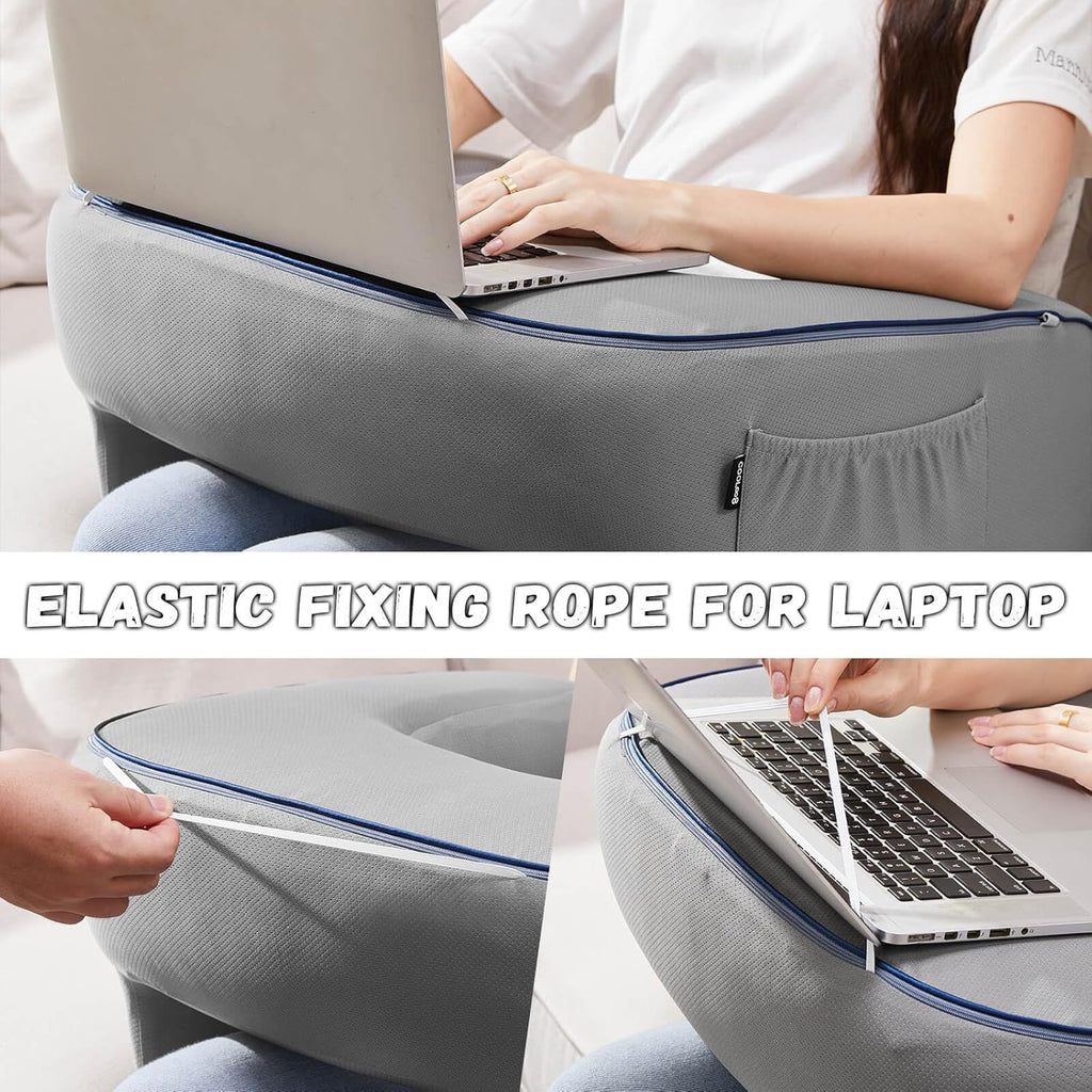 cooloo8 Reading Pillow with Armrests – Extra Large Memory Foam Gaming Pillow for Adult, Lap Desk for Laptop, Arm Rest for Working…