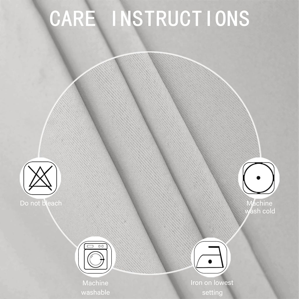 Lemomo Light Grey Blackout Curtains 42 x 63 Inch Length/Set of 2 Curtain Panels/Thermal Insulated Room Darkening Blackout Curtains for Bedr…