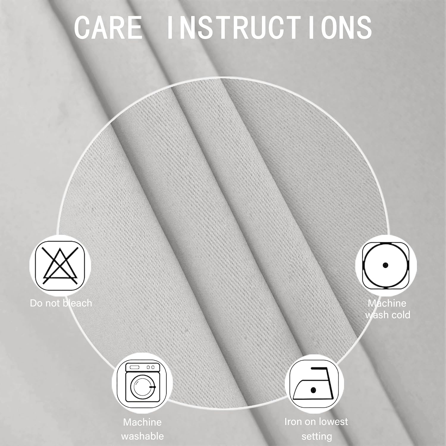 Lemomo Light Grey Thermal Blackout Curtains/42 x 72 Inch/Set of 2 Panels Room Darkening Curtains for Bedroom 72 Inch Grey