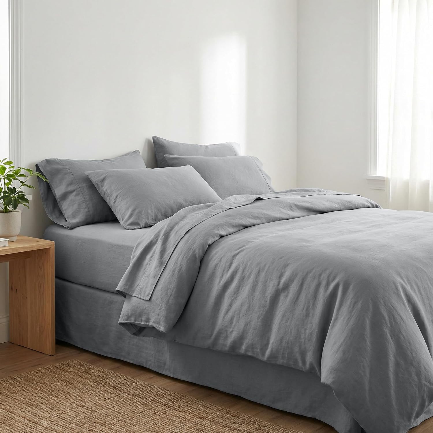 Perupima Peru Pima 415 Thread Count Percale Queen Sheet Set - 100% Peruvian Pima Cotton, 4 Piece (Flat, Fitted, 2 Pillowcases) - Cooling, C…