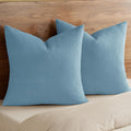 Phf 100% Cotton Waffle Weave Euro Shams 26" x 26", No Filling, 2 Pack Elegant Home Decorative Euro Throw Pillow Covers for Bed Couch Sofa,…