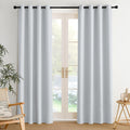 Nicetown Room Darkening Draperies Curtains Panels, 2 Panels Greyish White W52 x L84 White