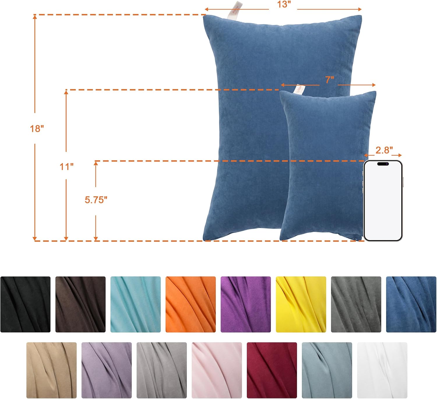 Ntbay Tiny Pillows, Down Alternative 7"x11" Microfiber Mini Pillow for Travel, Pets, Soft Machine Washable Small Pillows for Neck, Wrist, L…
