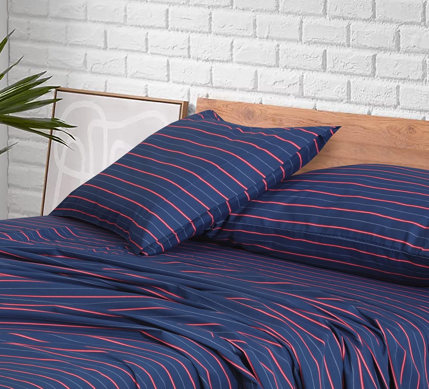 Ruvanti 100% Cotton Percale Sheets King Size – Crisp Cooling Bed Sheets for Hot Sleepers, Deep Pocket 16”, Soft Breathable & Durable Hotel-…