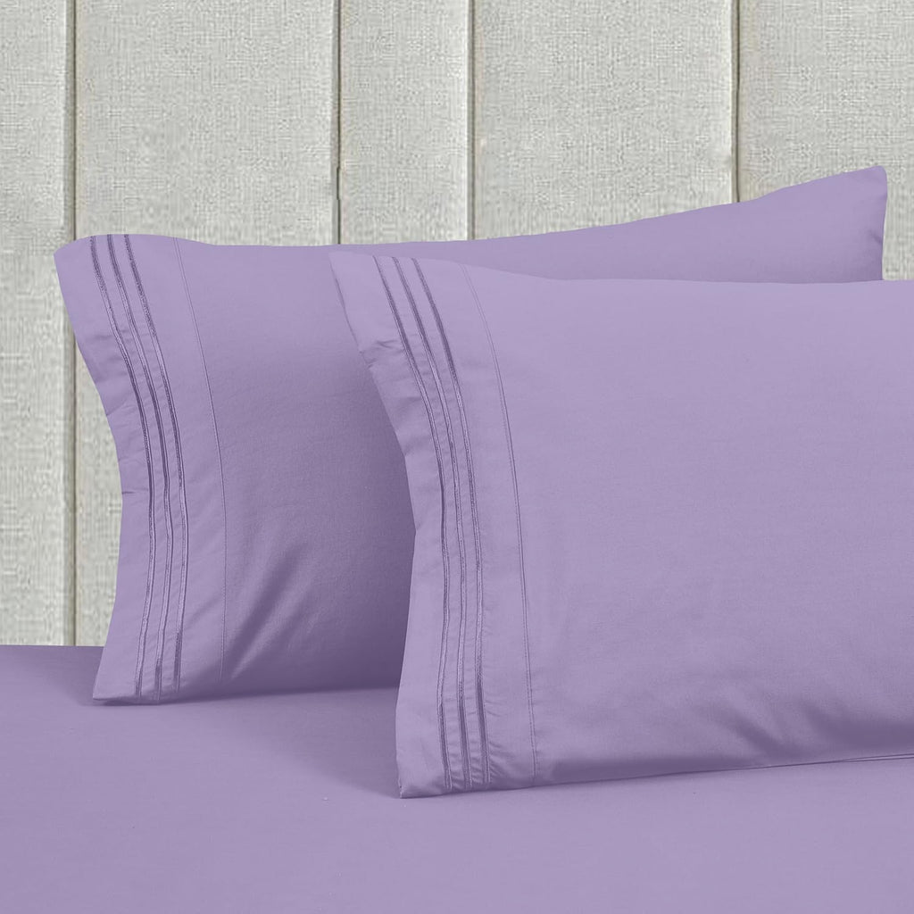 MocassiLuxuryBedding Mocassi Full Size 4-Piece Bed Sheet Set - 1800 Hotel Quality Microfiber 18-24 Inches Extra Deep Pocket Fitted Sheet- L…