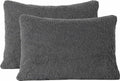 Reafort Ultra Soft Sherpa Pillowcases Set of 2 – Fluffy Cozy Fleece Standard 20" x 26", Warm Plush Covers with Smooth Zipper, Machine Washa…