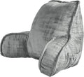 Bytide DIY Assembly Art Velvet Backrest Reading Bed Rest Pillow with Arms & Pockets, 18" H for Sitting in Bed Couch Sofa, Back Support Cush…