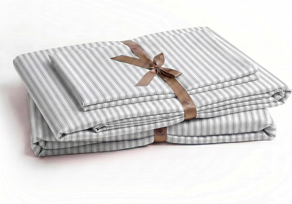 Perupima Peru Pima 415 Thread Count Percal Full Sheet Set - 100% Peruvian Pima Cotton, 4 Piece (Flat, Fitted, 2 Pillowcases) - Cooling, Cri…