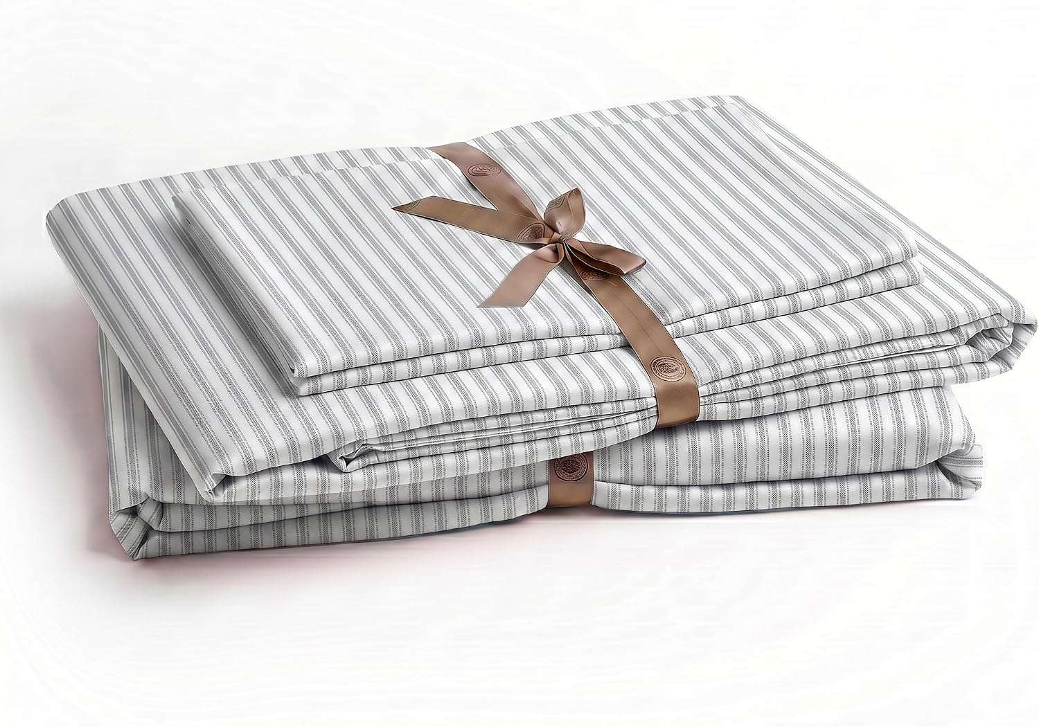 Perupima Peru Pima 415 Thread Count Percal Full Sheet Set - 100% Peruvian Pima Cotton, 4 Piece (Flat, Fitted, 2 Pillowcases) - Cooling, Cri…