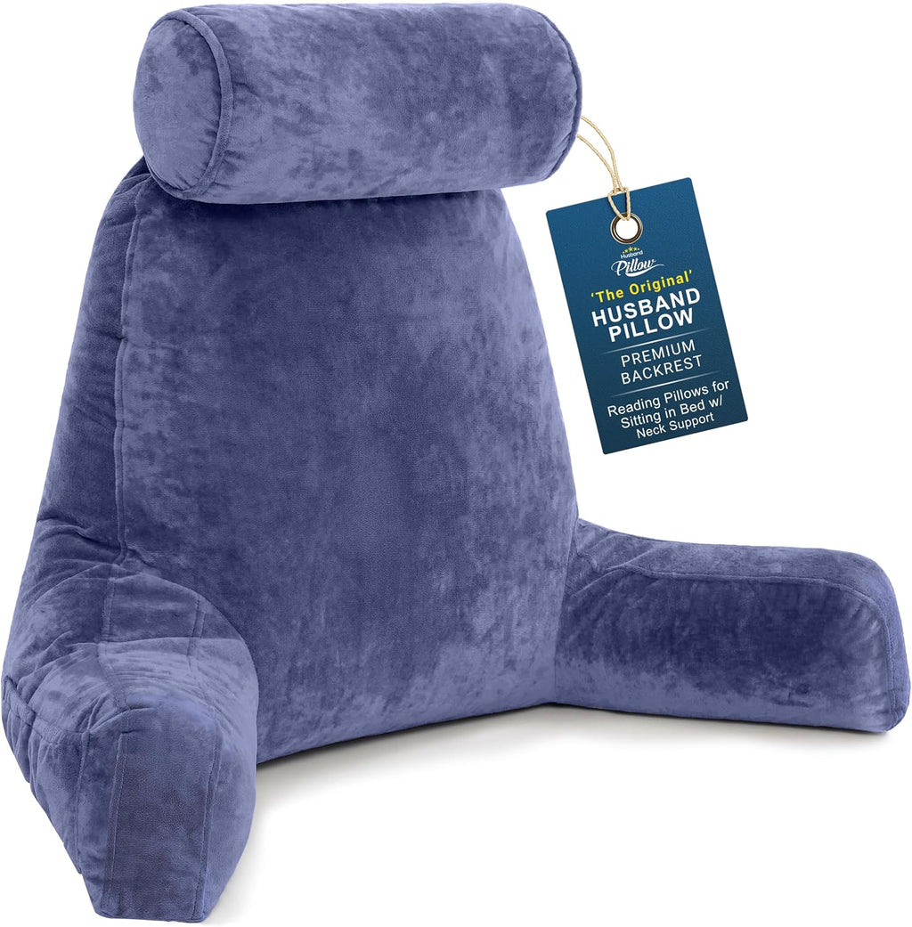 Husband Pillow XXL The Original for Adults - 30" Tall Backrest for Sitting Up in Bed - Firm Support Reading & Bed Rest Pillows for…