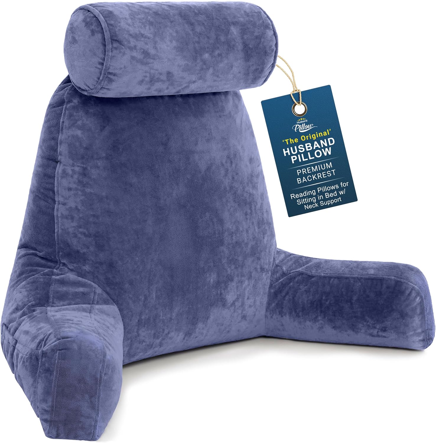 Husband Pillow XXL The Original for Adults - 30" Tall Backrest for Sitting Up in Bed - Firm Support Reading & Bed Rest Pillows for…