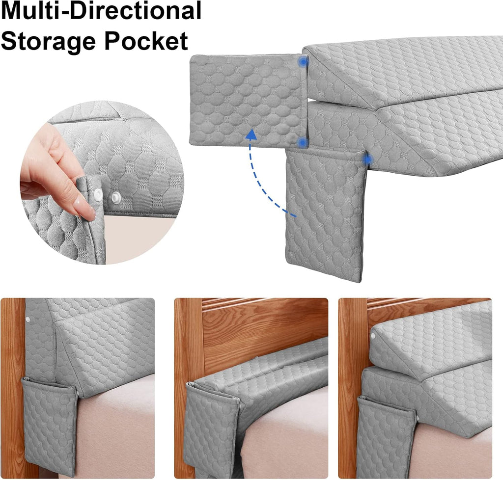 EUHAMS Twin Size Bed Wedge Pillow - Bed Gap Filler Mattress Wedge Headboard Pillow - Fill The Gap (0-7") Between Headboard and Mattress…