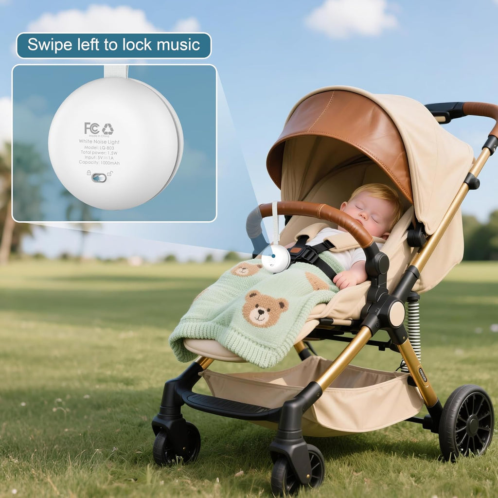 Wobrikosee Portable Sound Machine for Baby Kids Adults, USB Rechargeable White Noise Machine with Timer Function,18 Smooth Sounds, 256-Colo…