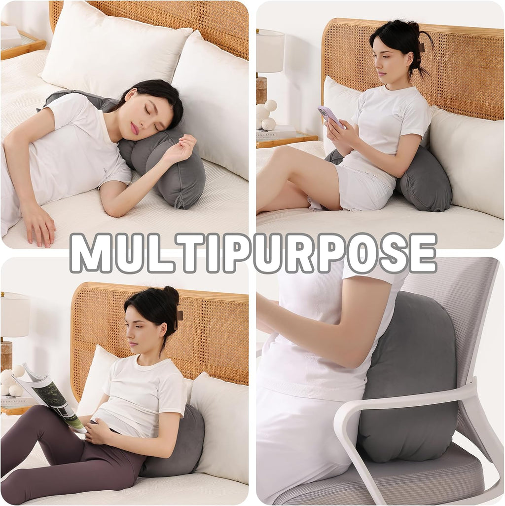 Peallow(Pat. Pend) – Long Round Body Pillow for Adults, Bolster Pillow for Sleeping, Soft and Supportive Pillow for Sleeping & Lumbar…