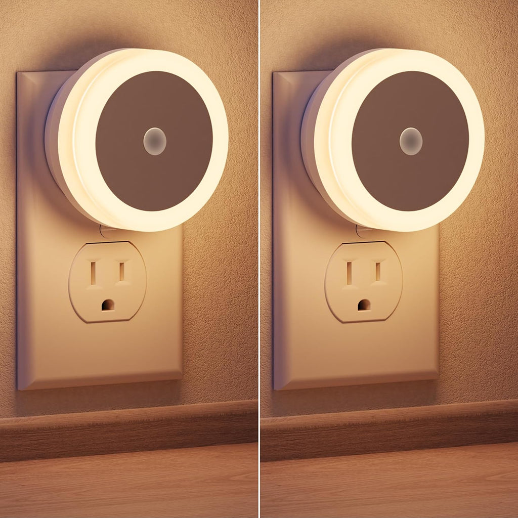 Briignite Night Lights Plug into Wall, [2 Pack], Nightlight with Light sensors, LED Night Light for Kids Room, Baby Night Light, Bathroom…