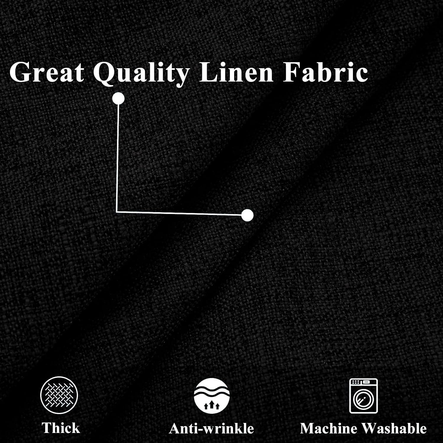 decorUhome Summer Decorative Throw Pillow Covers 26x26 Set of 2 Square Faux Linen Outdoor Neutral Farmhouse Euro Sham Pillow Covers with…
