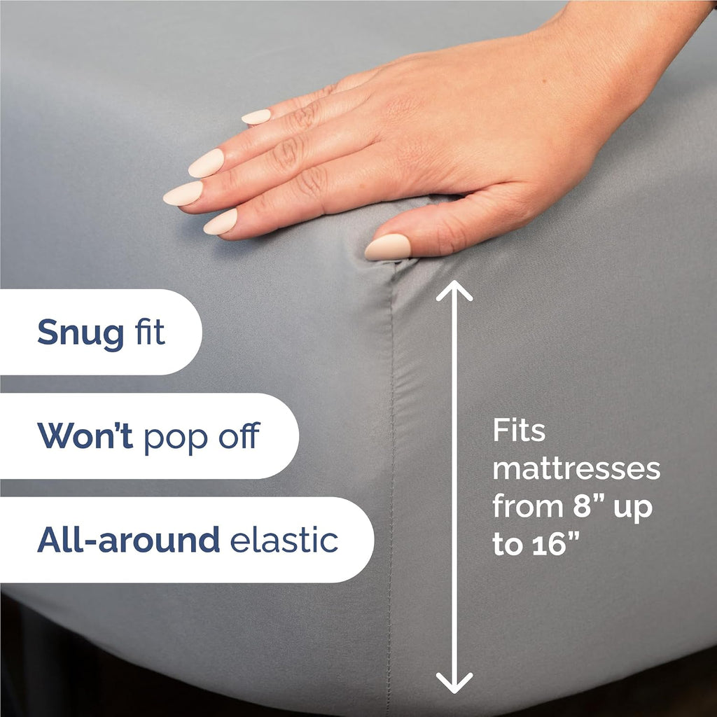 Full Size 4 Piece Sheet Set - Comfy Breathable & Cooling Sheets - Hotel Luxury Bed Sheets for Women and Men - Deep Pockets, Easy-Fit…