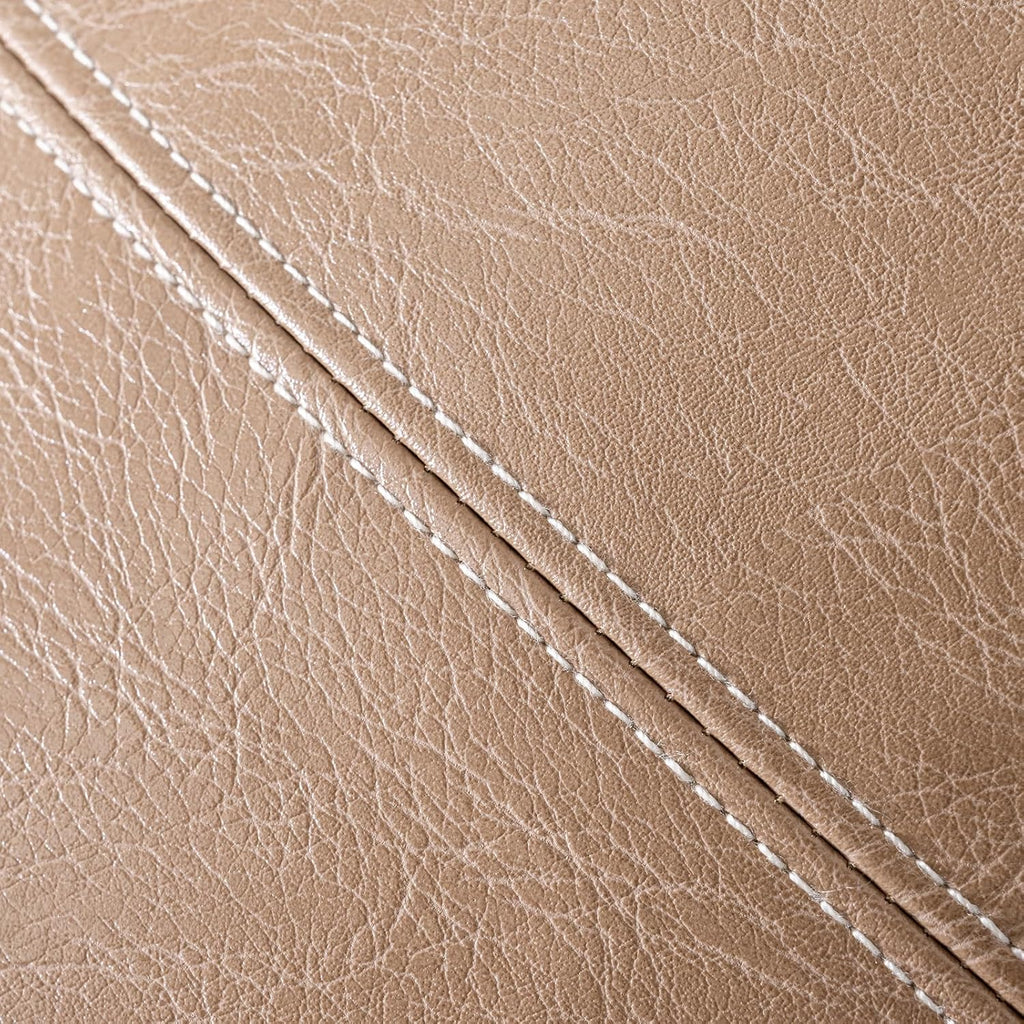 Fancy Homi Tan Long Lumbar Waterproof Faux Leather Body Decorative Throw Pillow Cover 14x36 Inch for Bedroom Couch Bed Bench, Beige Hand…