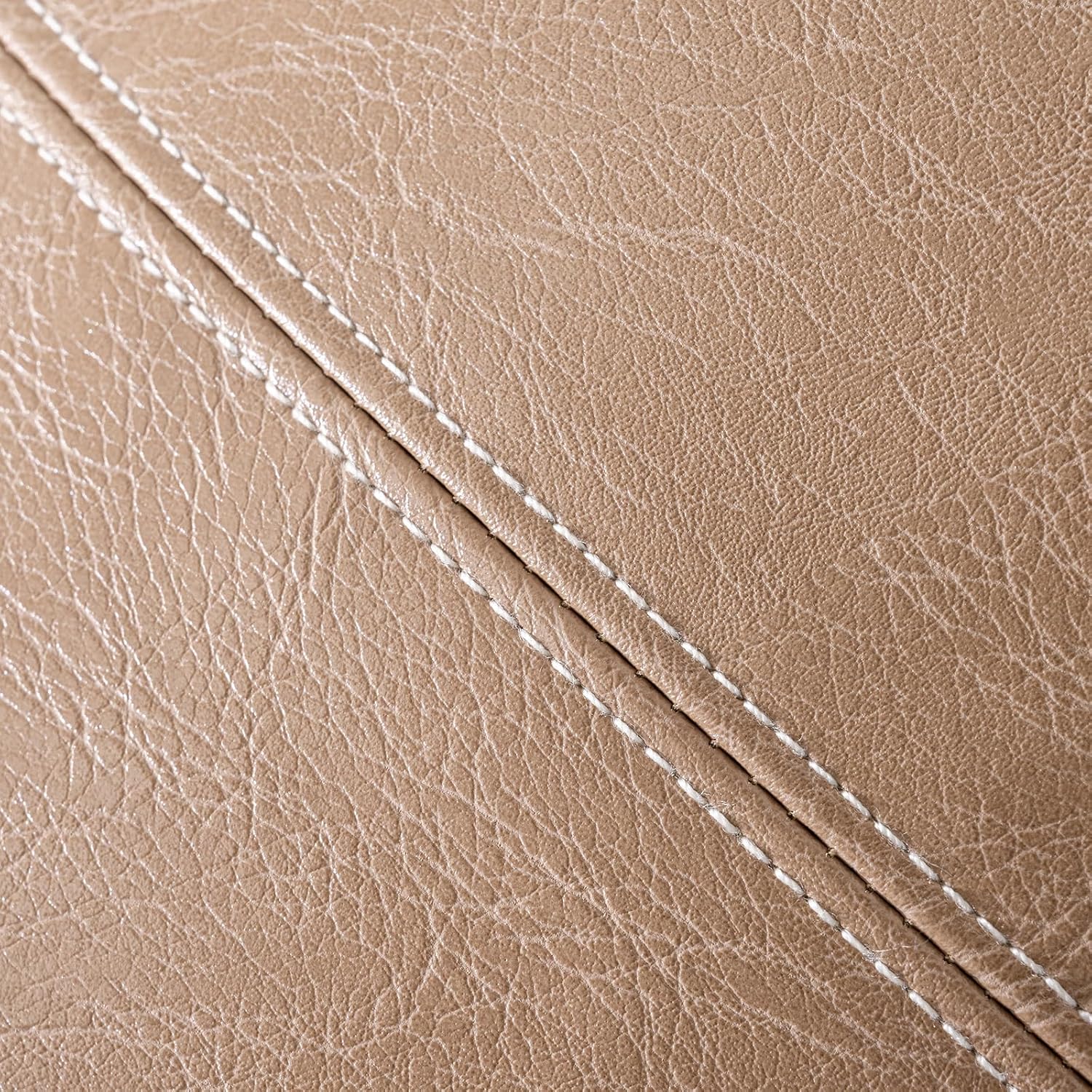 Fancy Homi Tan Long Lumbar Waterproof Faux Leather Body Decorative Throw Pillow Cover 14x36 Inch for Bedroom Couch Bed Bench, Beige Hand…