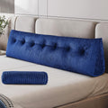 Z-Hom King Size Wedge Headboard Pillow with 2 Roll Cushions, Large Reading Pillow for Bed Sitting Up, Triangular Backrest Cushion for Headb…