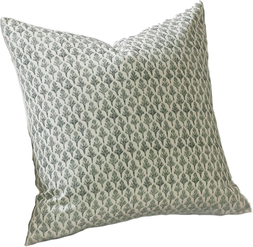 Fiouovohome FIOUOVO Floral Pillow Covers 18x18 Pillow Cover Block Print Couch Pillows for Living Room Decorative Neutral Accent Throw Pillo…