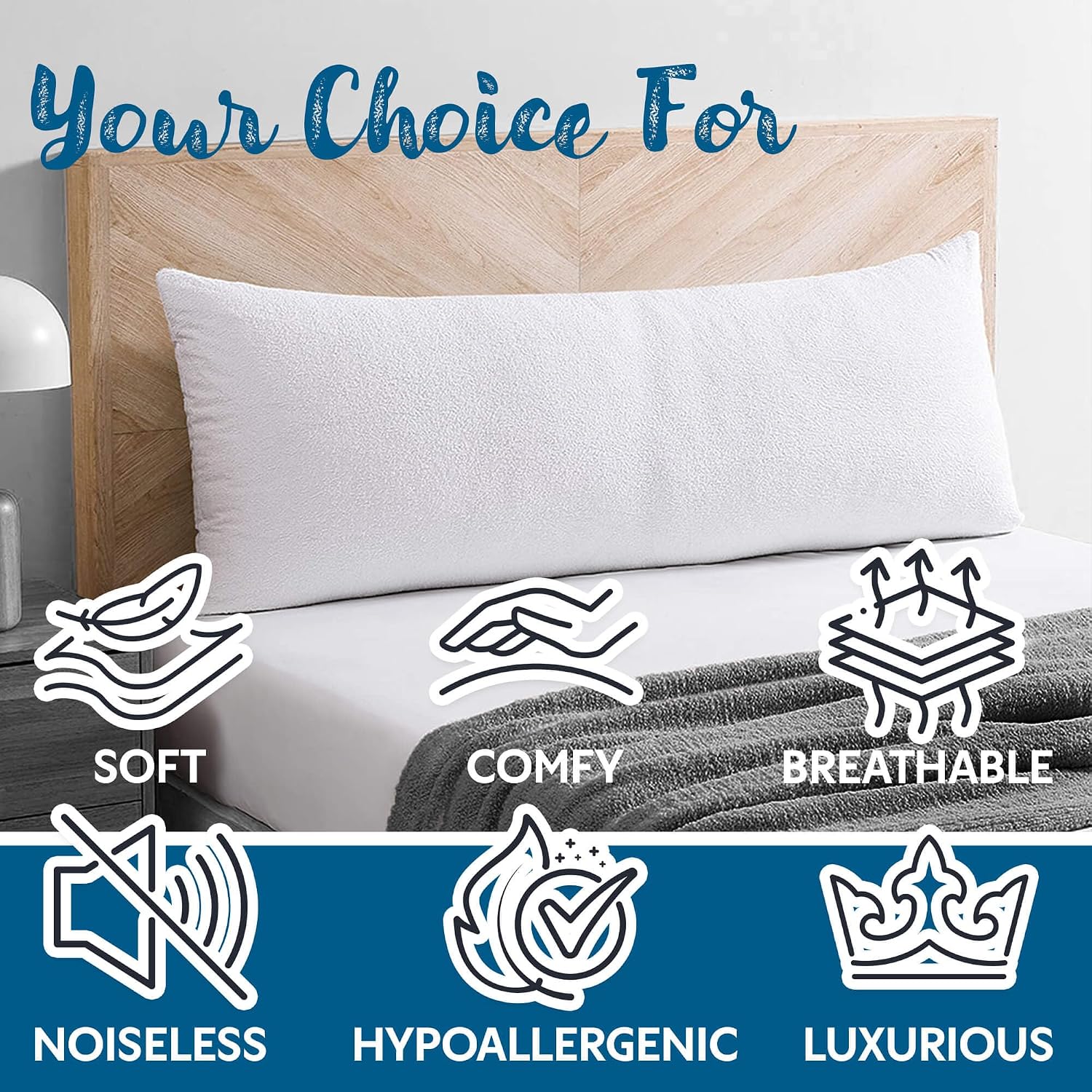 Guardmax Terry Cotton Pillow Protector with Zipper King Size - 4 Pack - 100% Waterproof, Bed Bug Proof, Dust Mite Proof, & Hypoallergenic P…