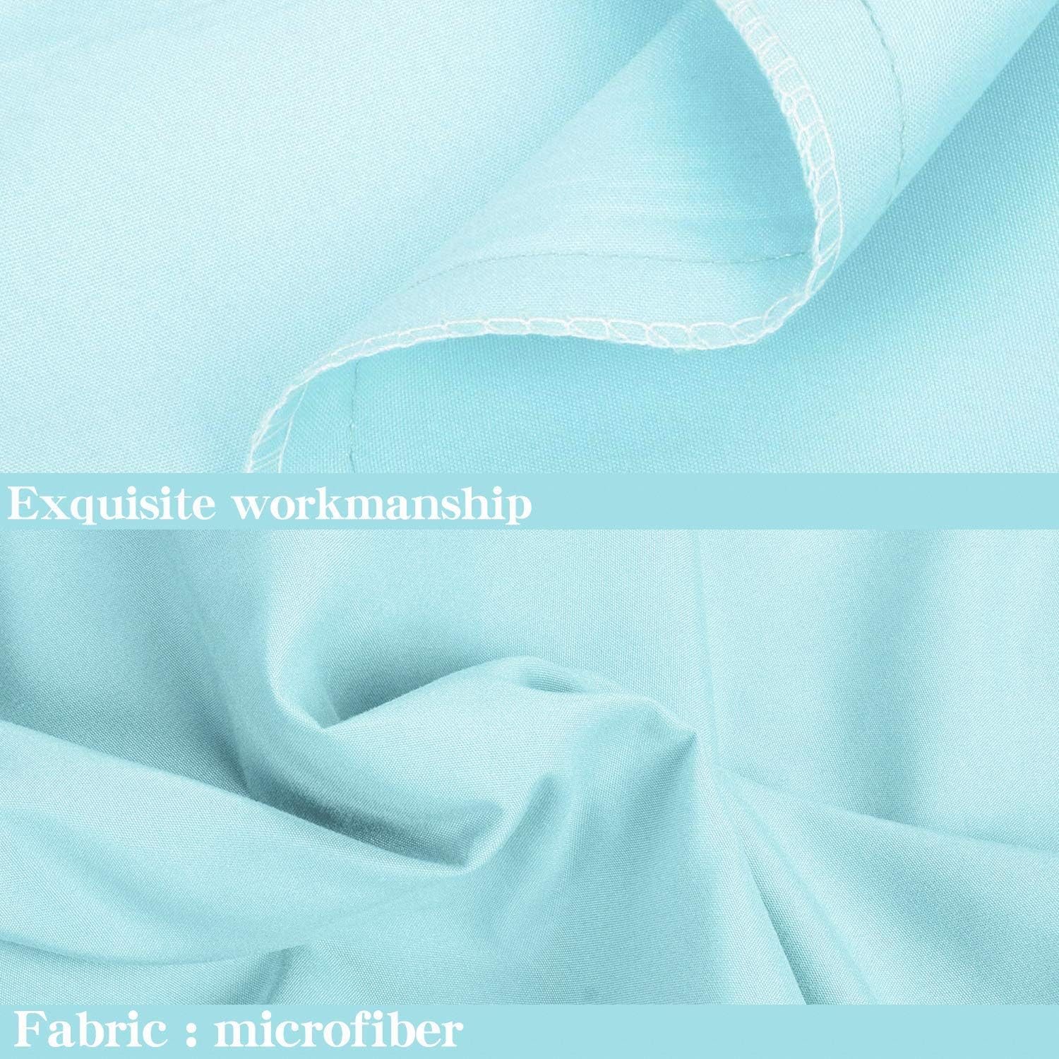 Ntbay Body Pillowcase - Brushed Microfiber 20x54 Pillowcase - Soft, Wrinkle-Free, Fade-Resistant, Stain-Resistant, Aqua Body Pillow Cover w…