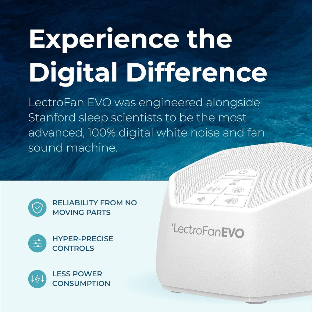 Adaptive Sound Technologies LectroFan EVO - Non-Looping Sound Machine for Sleep - Soothing Noise - Convenient Sleep Timer - Lightweight…