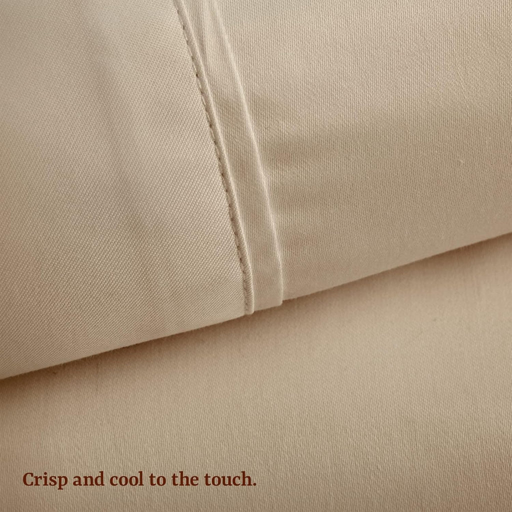 Perupima Peru Pima 415 Thread Count Percale California King Sheet Set - 100% Peruvian Pima Cotton, 4 Piece (Flat, Fitted, 2 Pillowcases) -…