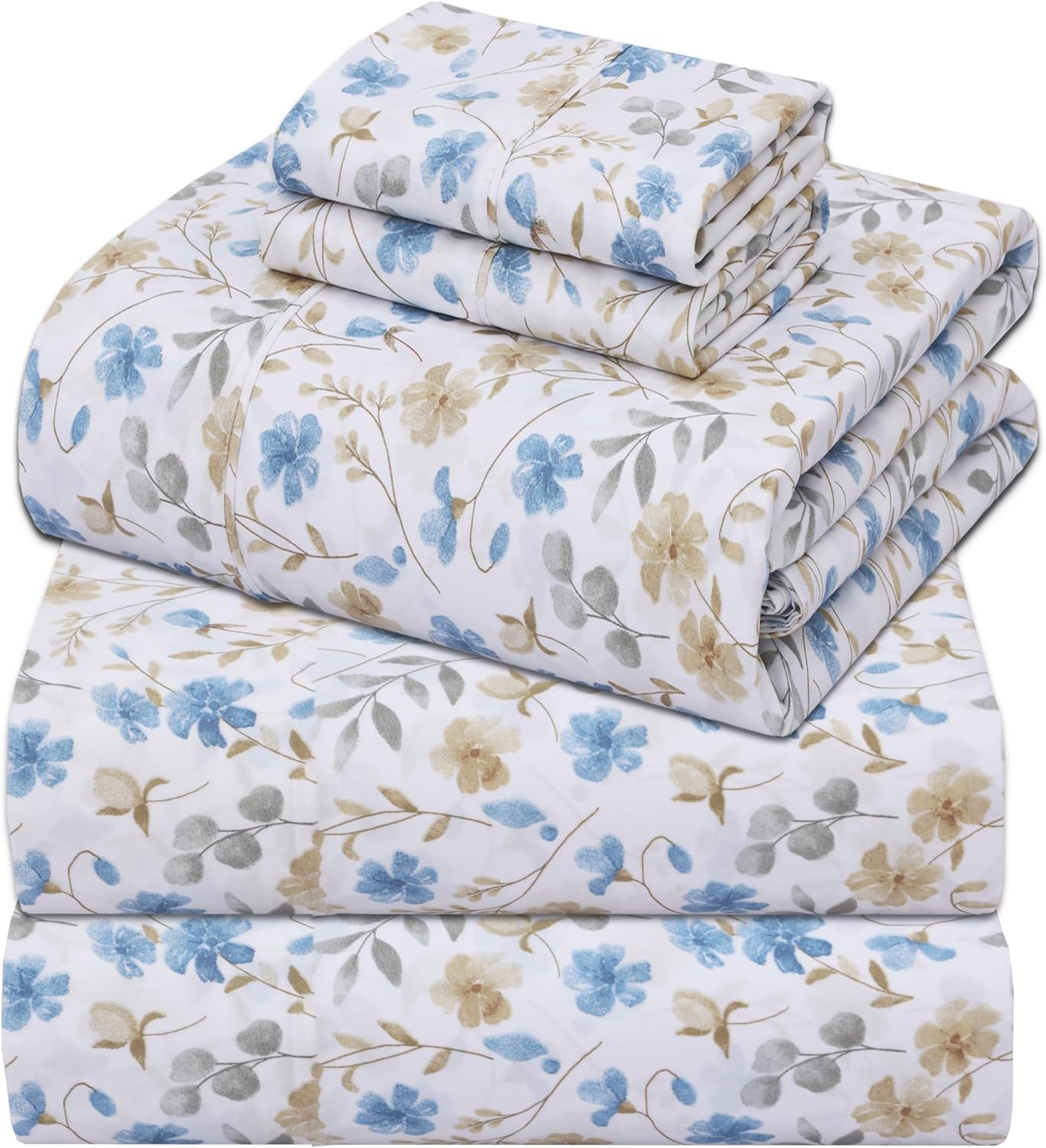 Zoyer 100% Cotton Sheets – Split King Size Percale Bedding, Cooling & Breathable, Durable with a Crisp, Soft & Comfortable Feel, 16" Deep P…