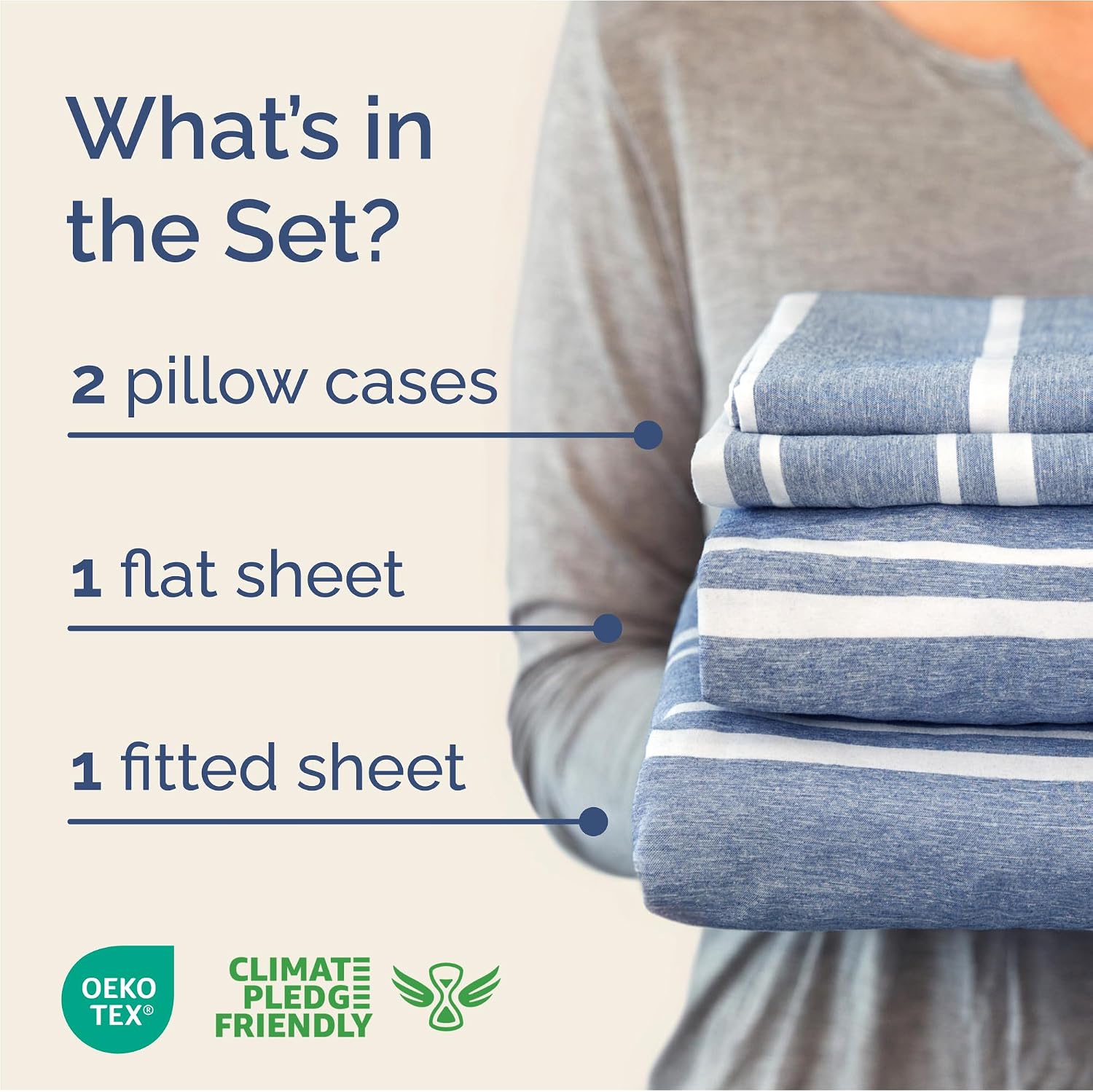 Full Size 4 Piece Sheet Set - Comfy Breathable & Cooling Sheets - Hotel Luxury Bed Sheets for Women & Men - Deep Pockets, Easy-Fit, Soft…